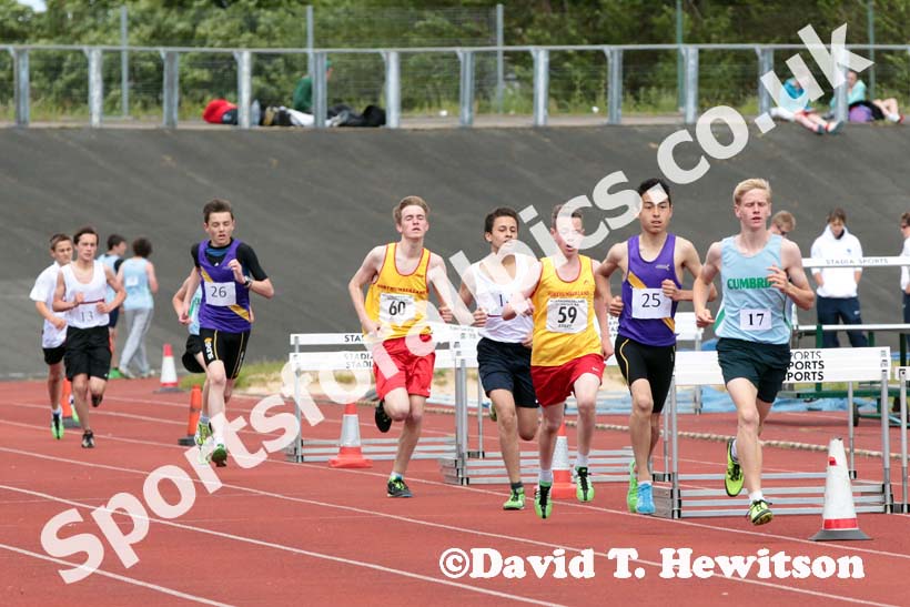1500 metres at the Annual Inter-Counties Schools, Cleveland v Cumbria v Durham v Northumberland at Claireville Stadium, Middlesbrough